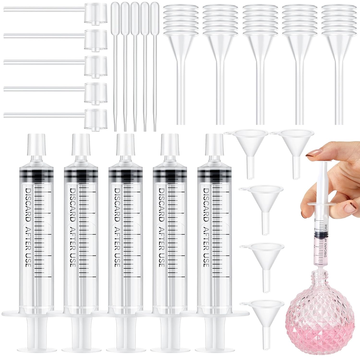 25/50PCS 향수 리필 펌프 도구 트랜스퍼 키트(당 - Perfume Fragrance Dispenser 리뷰 및 가격