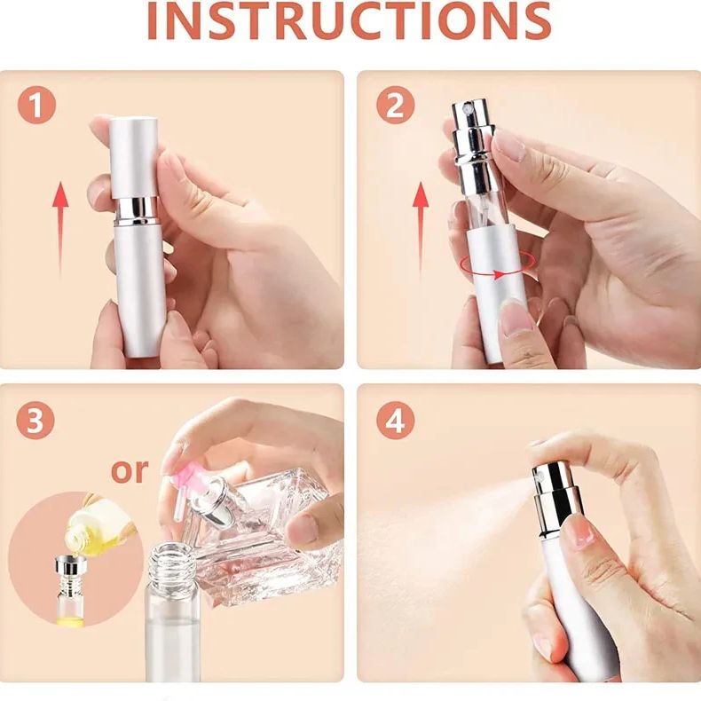 리필식 휴대용 미니 향수 무화기, 스프레이 병 4 개, - Perfume Fragrance Dispenser 리뷰 및 가격