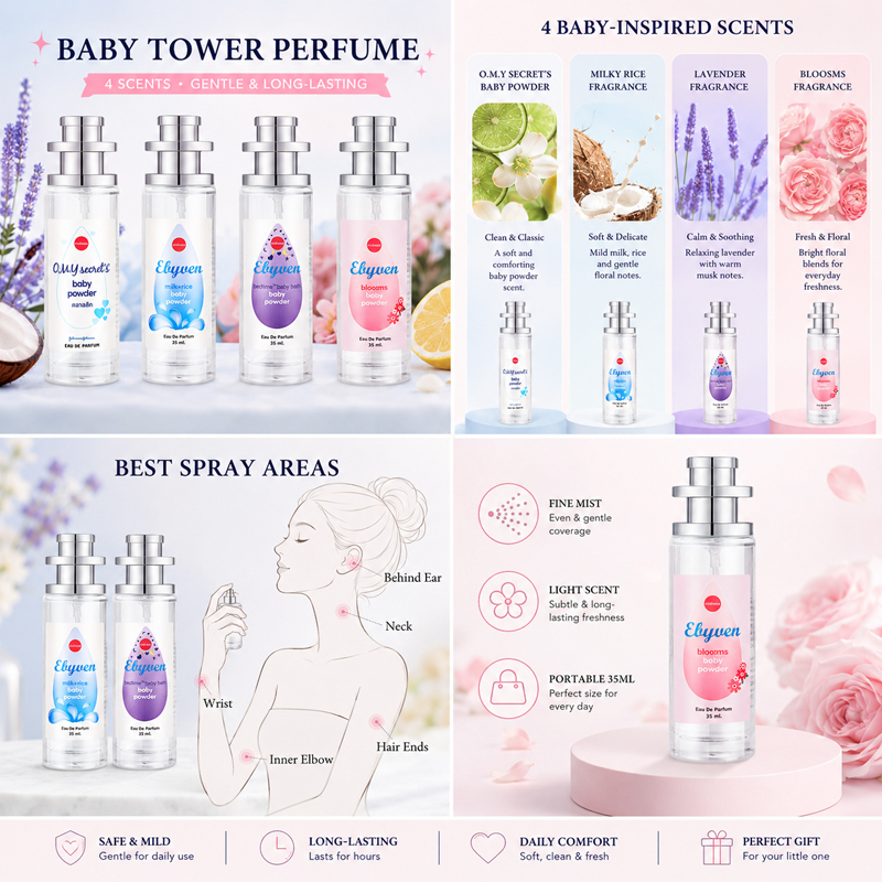 2개입 35ml 여성용 베이비 파우더 향수, 오래 지속 - Perfume Travel Set 리뷰 및 가격